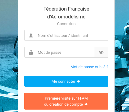 Page d'accueil de l'extranet FFAM
